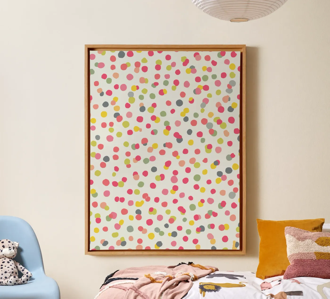 Confetti Dots Pattern canvas van MORINA FLAW