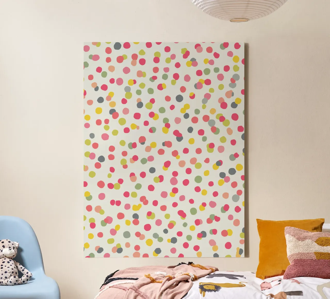 Confetti Dots Pattern canvas by MORINA FLAW