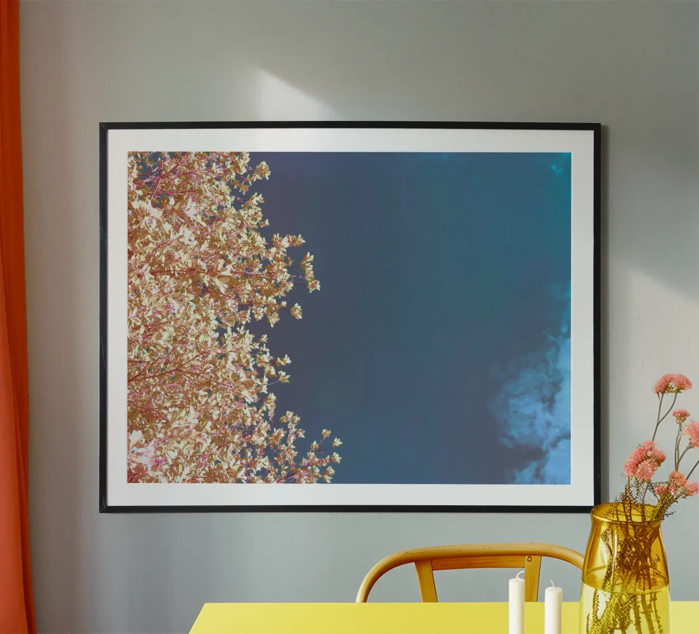 Bladeren en lucht poster van Kerry Gerdes Photography