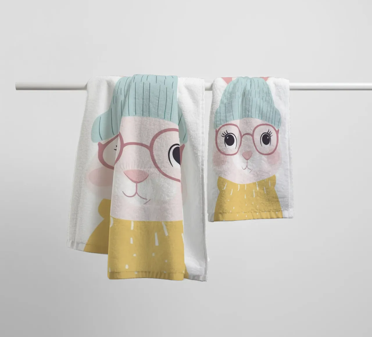 Cute Rabbit 12 asciugamano da bagno da So Cute Land - Affiches et posters