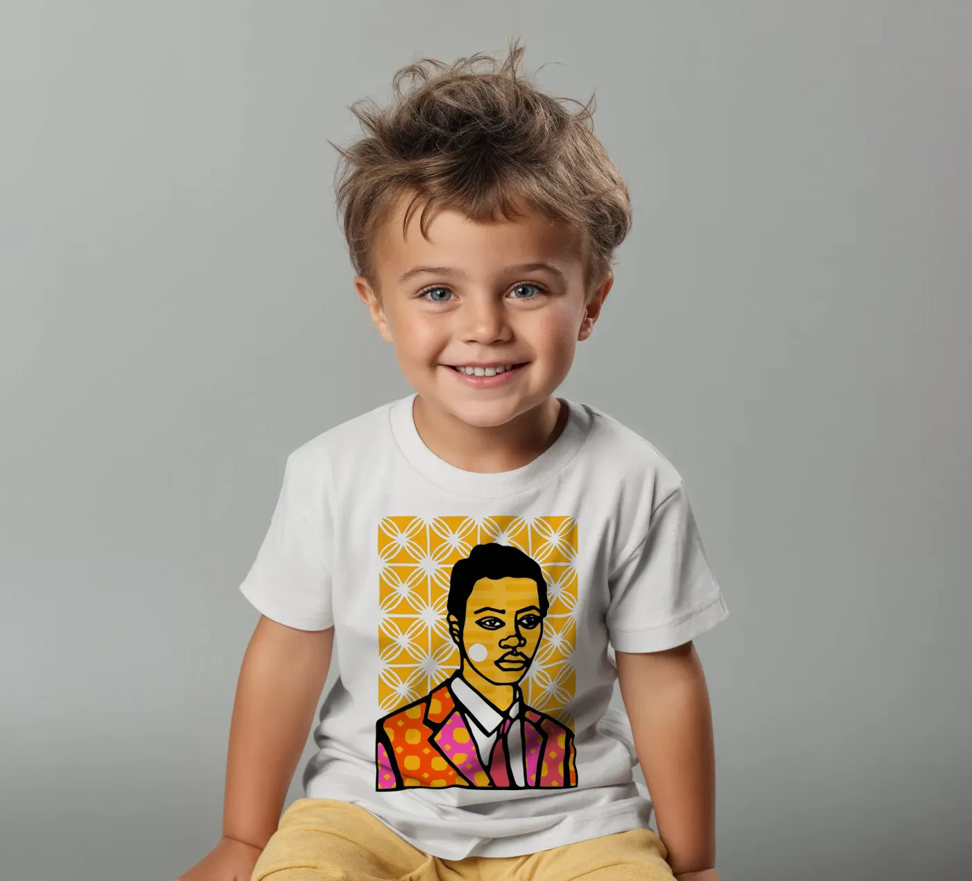 Yellow t-shirt bambini da Portraits