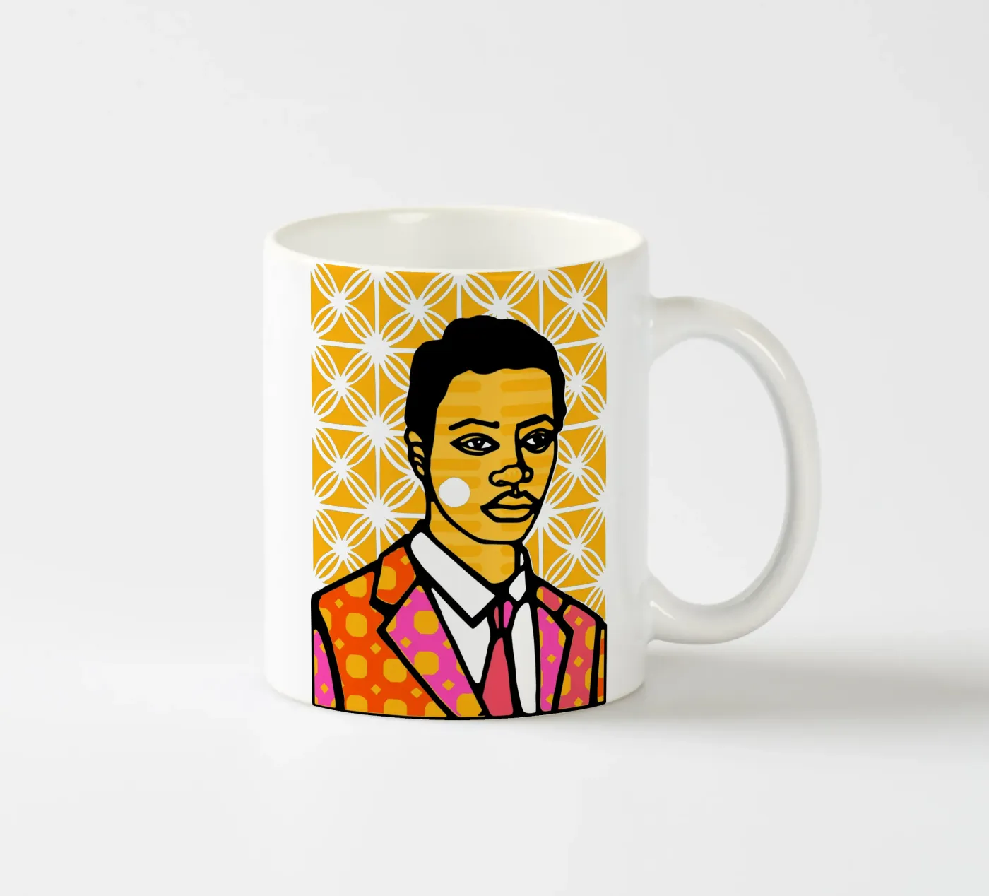 Yellow ceramic mug by Portraits