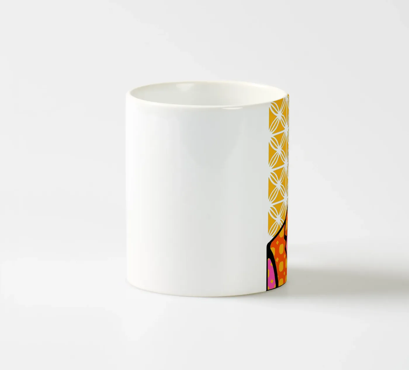 Yellow ceramic mug by Portraits