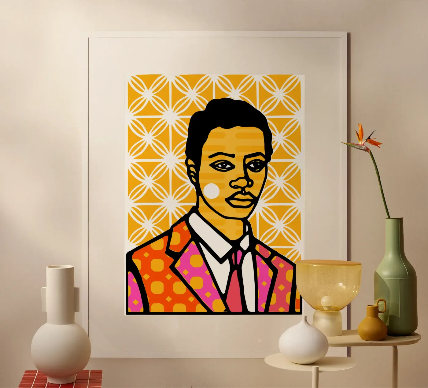 Yellow poster by Portraits