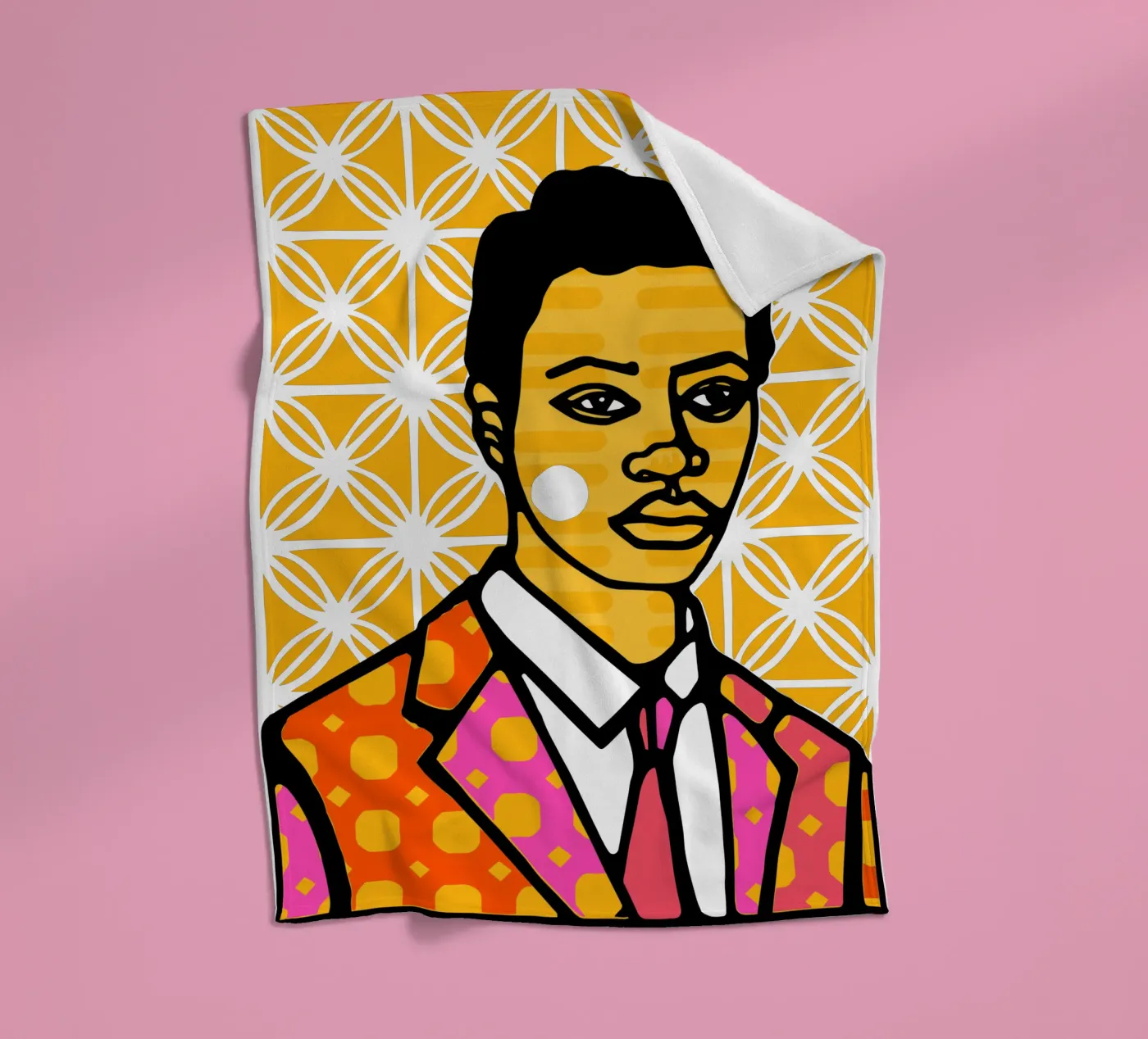 Yellow Fleecedecke von Portraits