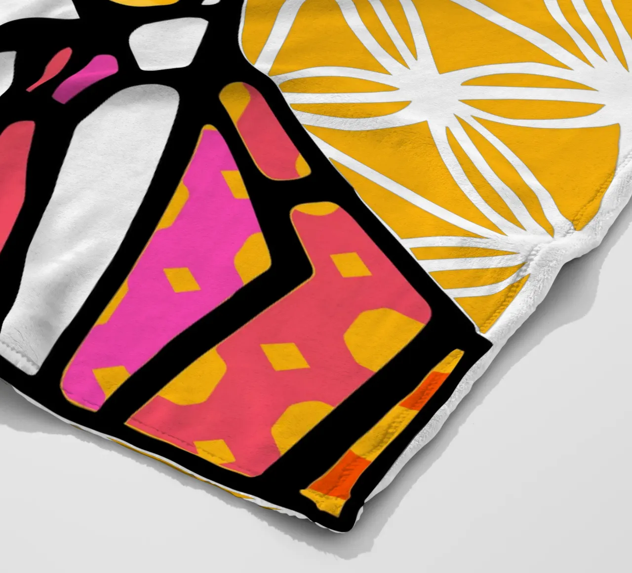 Geel fleecedeken van Portraits