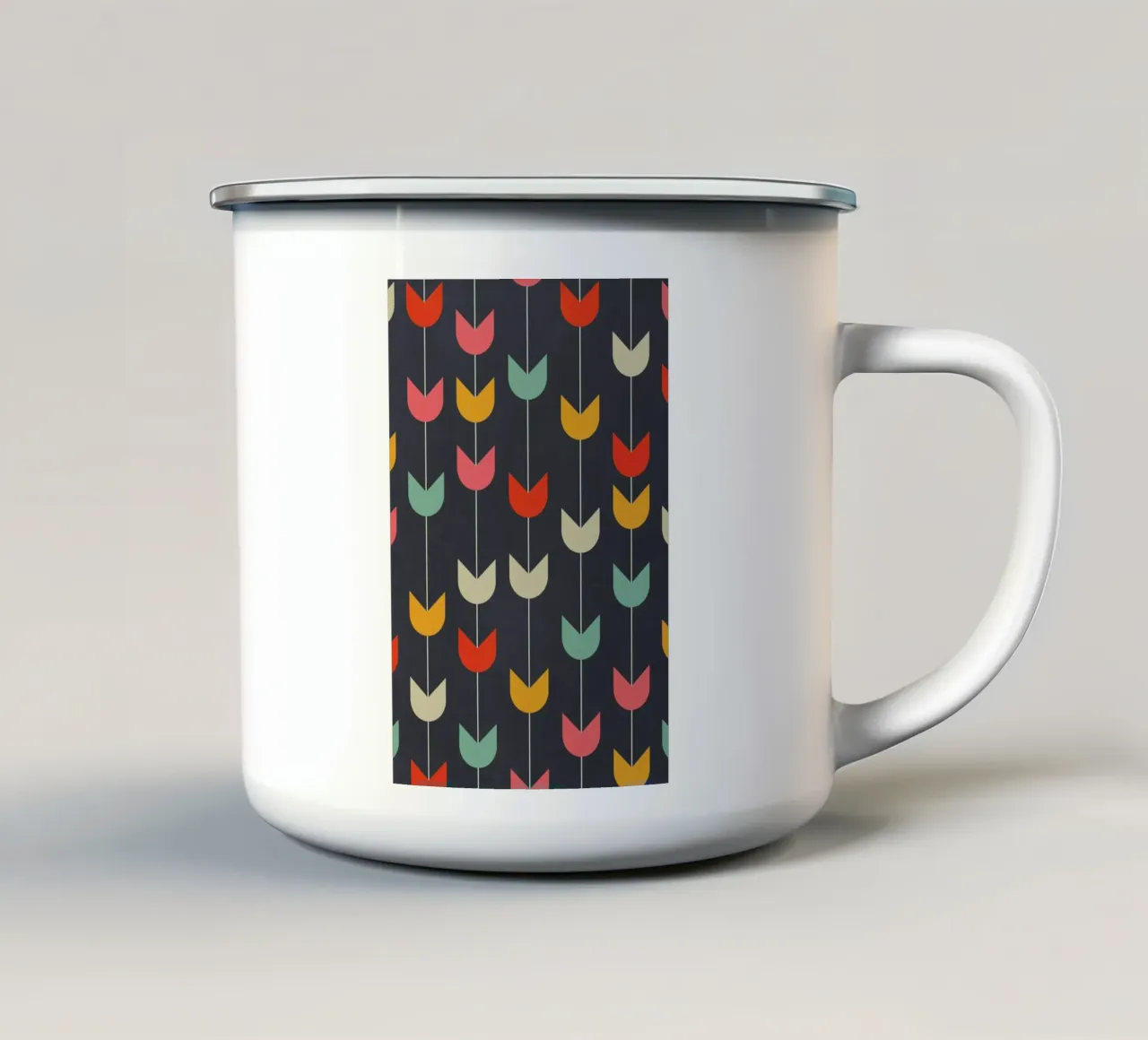 Tulips taza de esmalte de Tracie Andrews