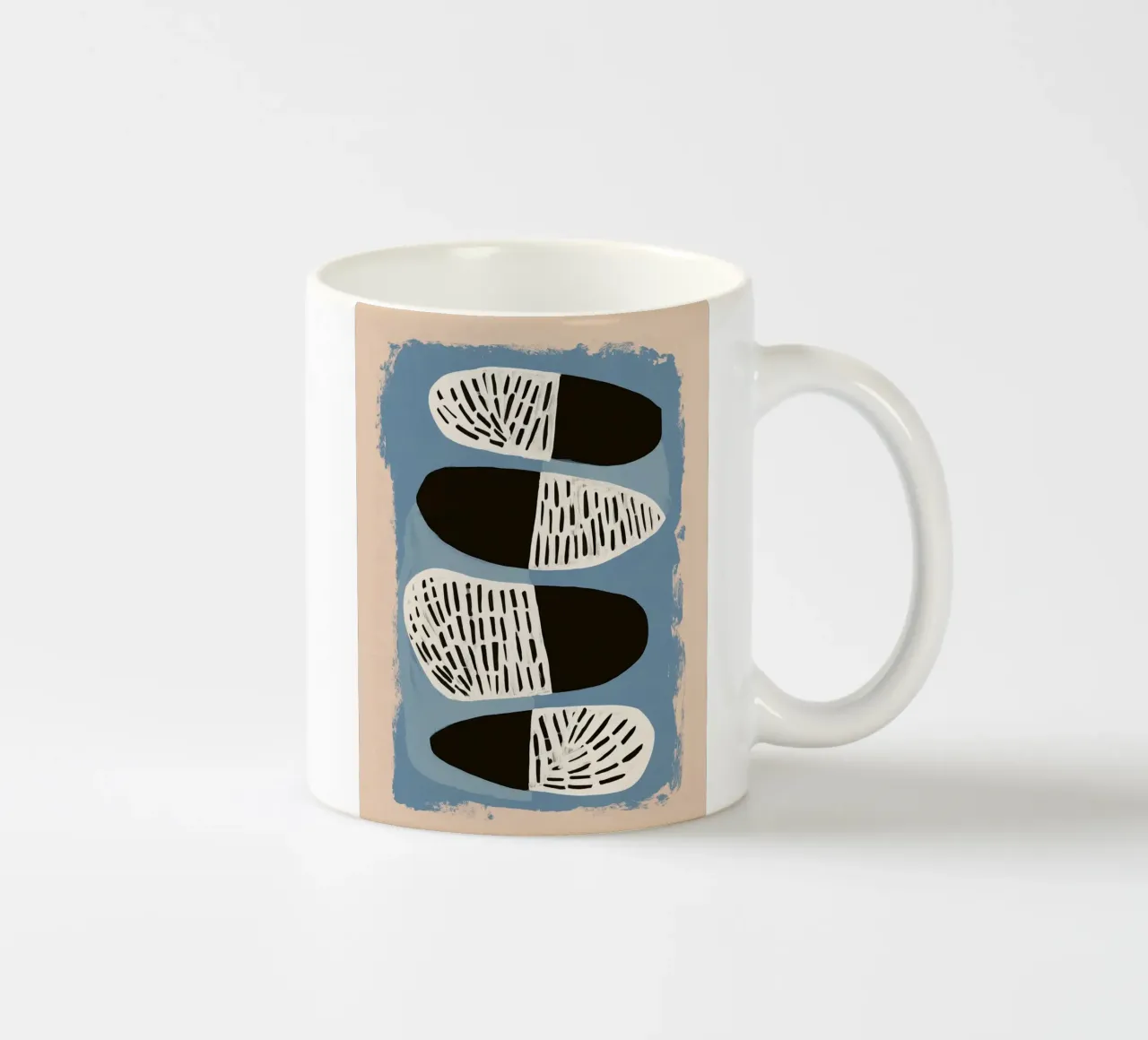 Stone Pattern I ceramic mug by Sienna Atelier
