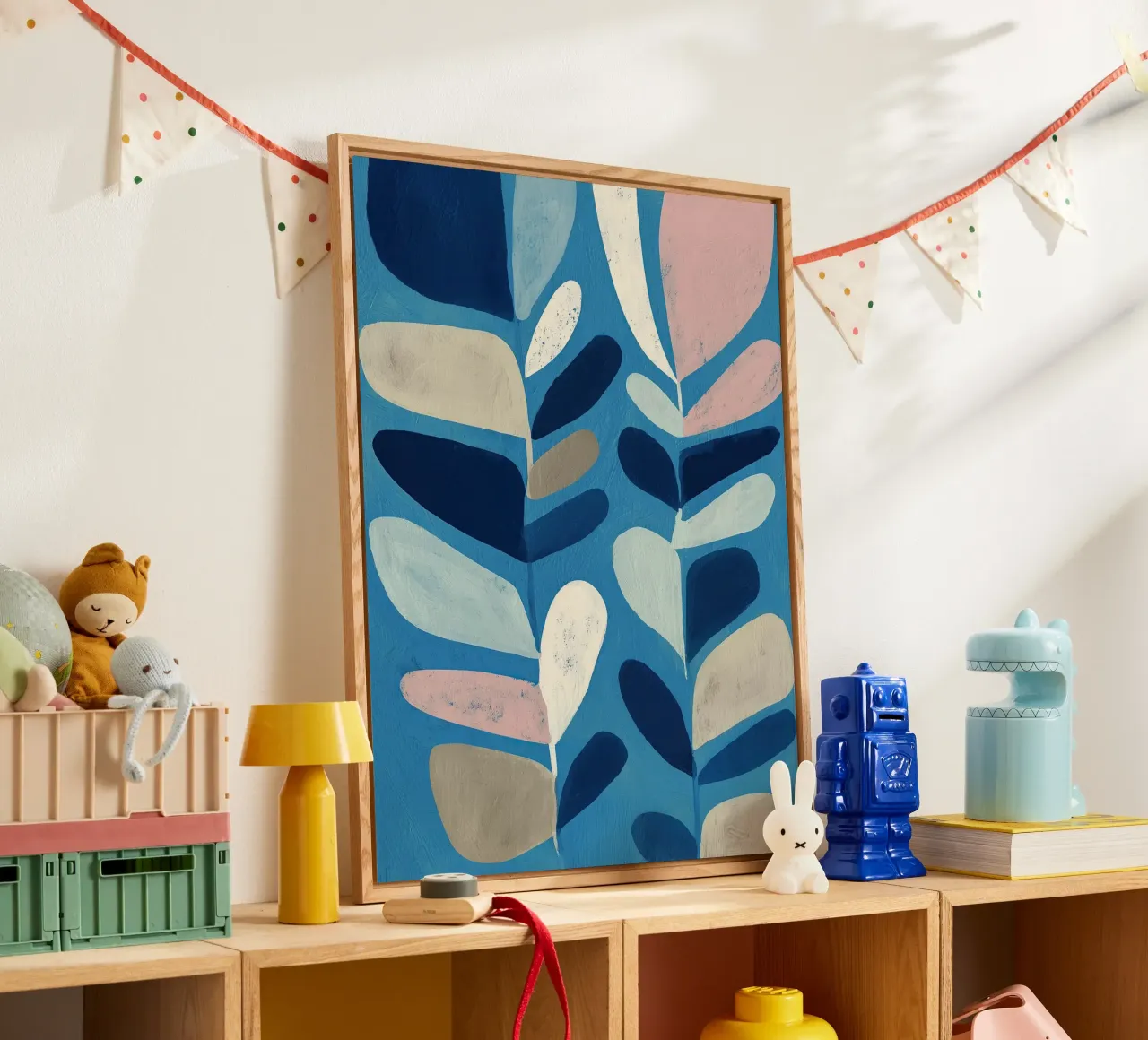 Indigo Leaves plexiglass da Sienna Atelier