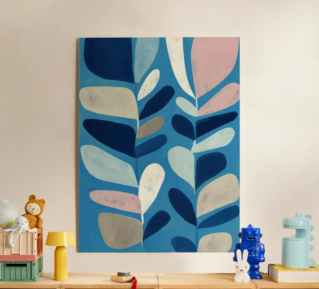 Indigo Leaves plexiglass da Sienna Atelier