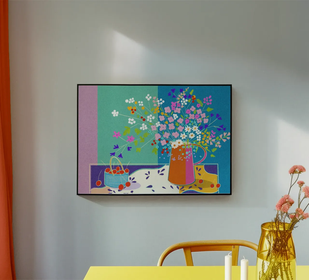 fiori e ciliegie plexiglass da Nesill