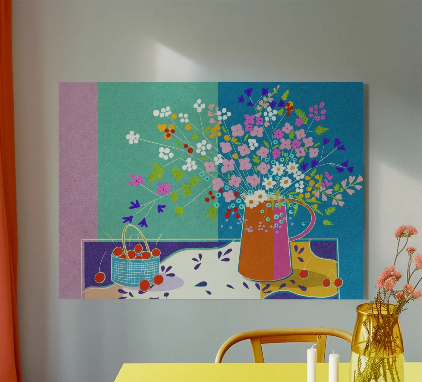 fiori e ciliegie plexiglass da Nesill
