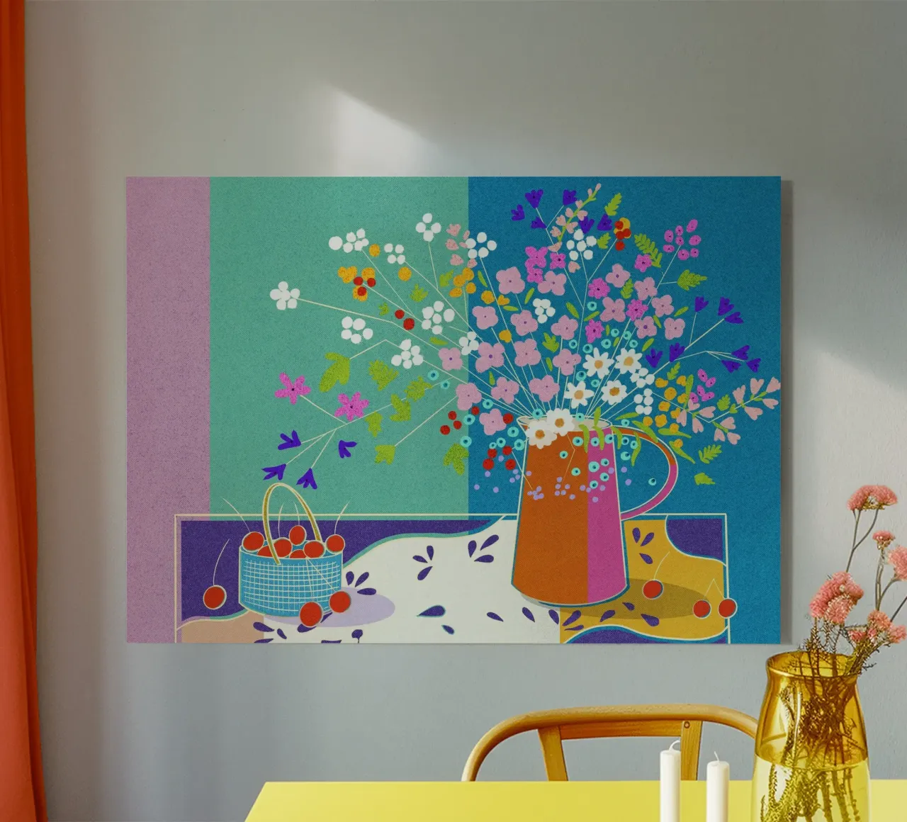 fiori e ciliegie plexiglass da Nesill