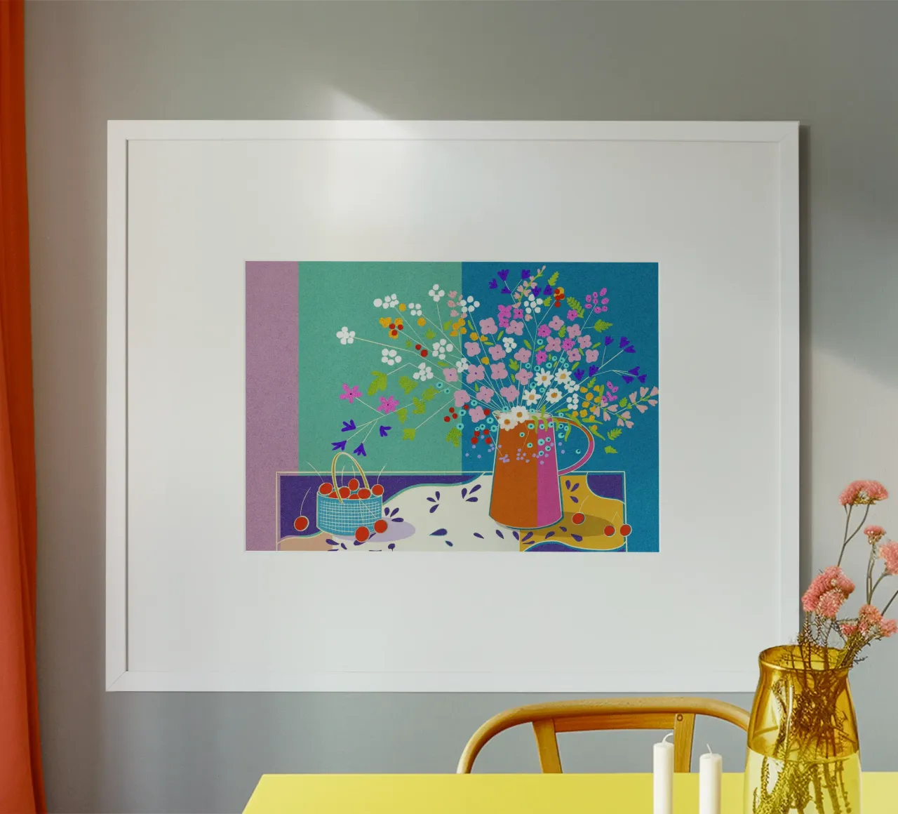 fiori e ciliegie poster da Nesill