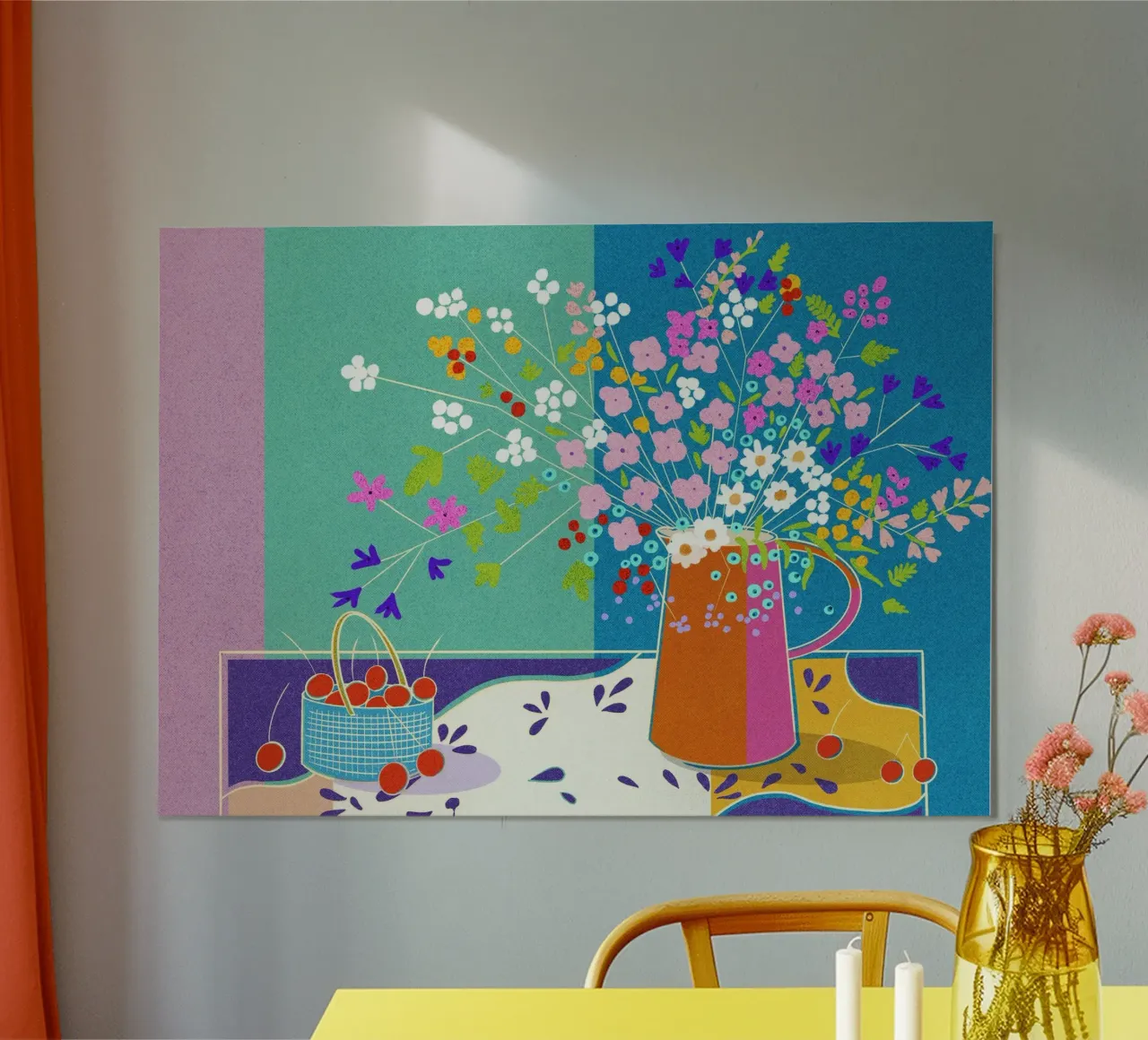 fiori e ciliegie poster da Nesill