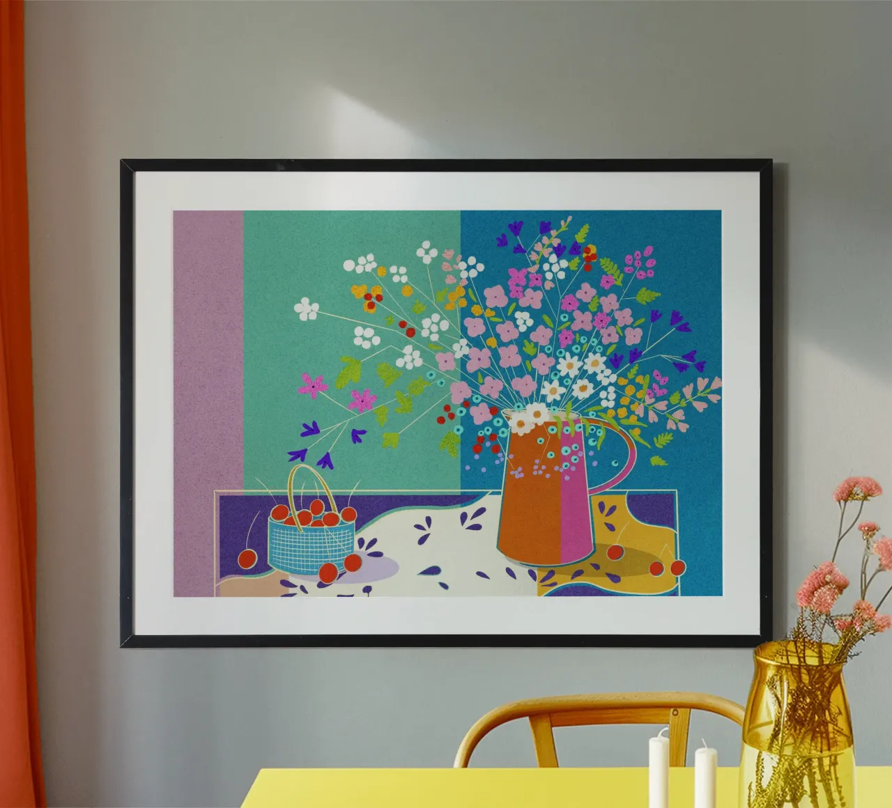 fiori e ciliegie poster da Nesill