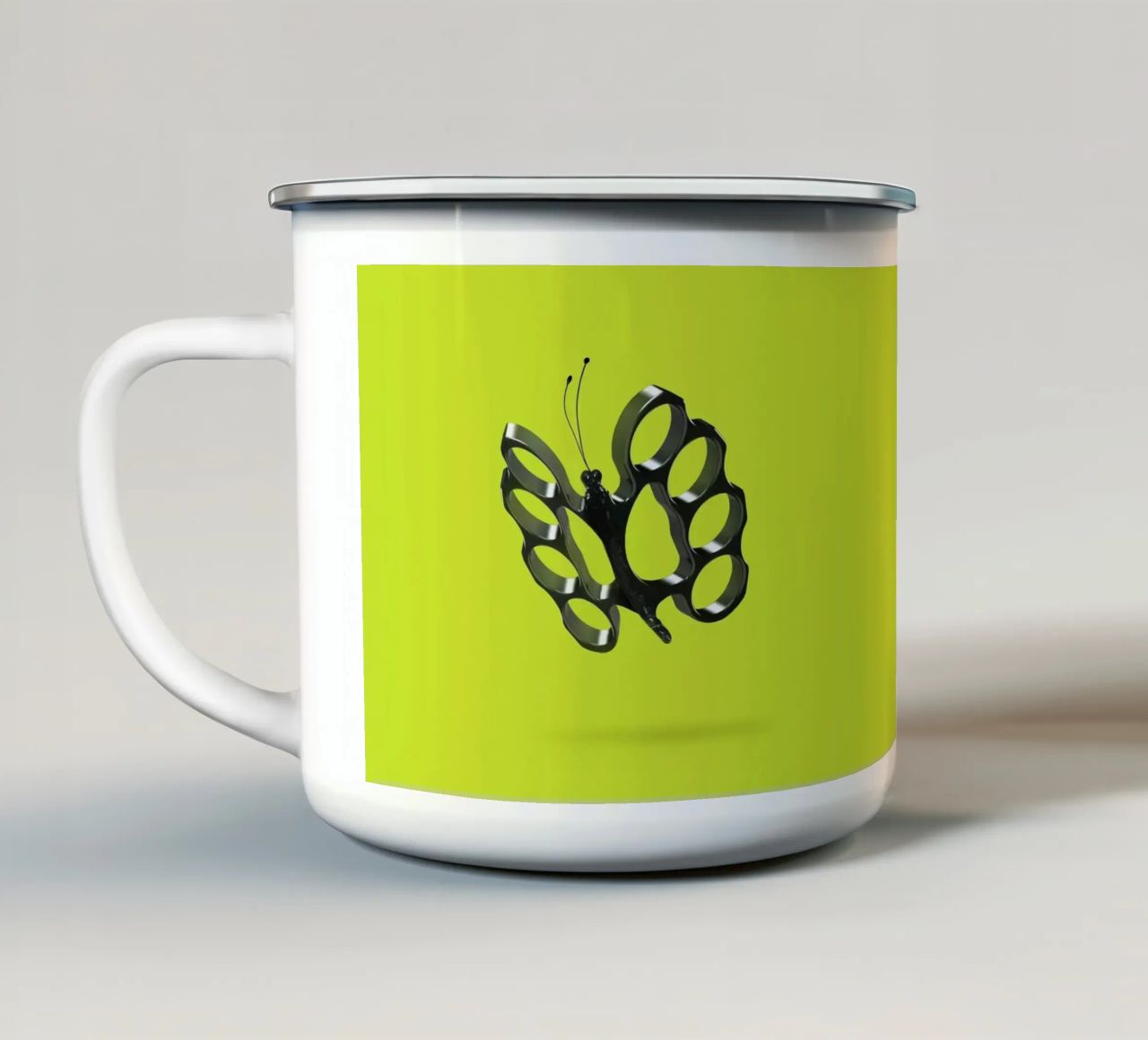 Pungere come una farfalla tazza in smalto da 360brain