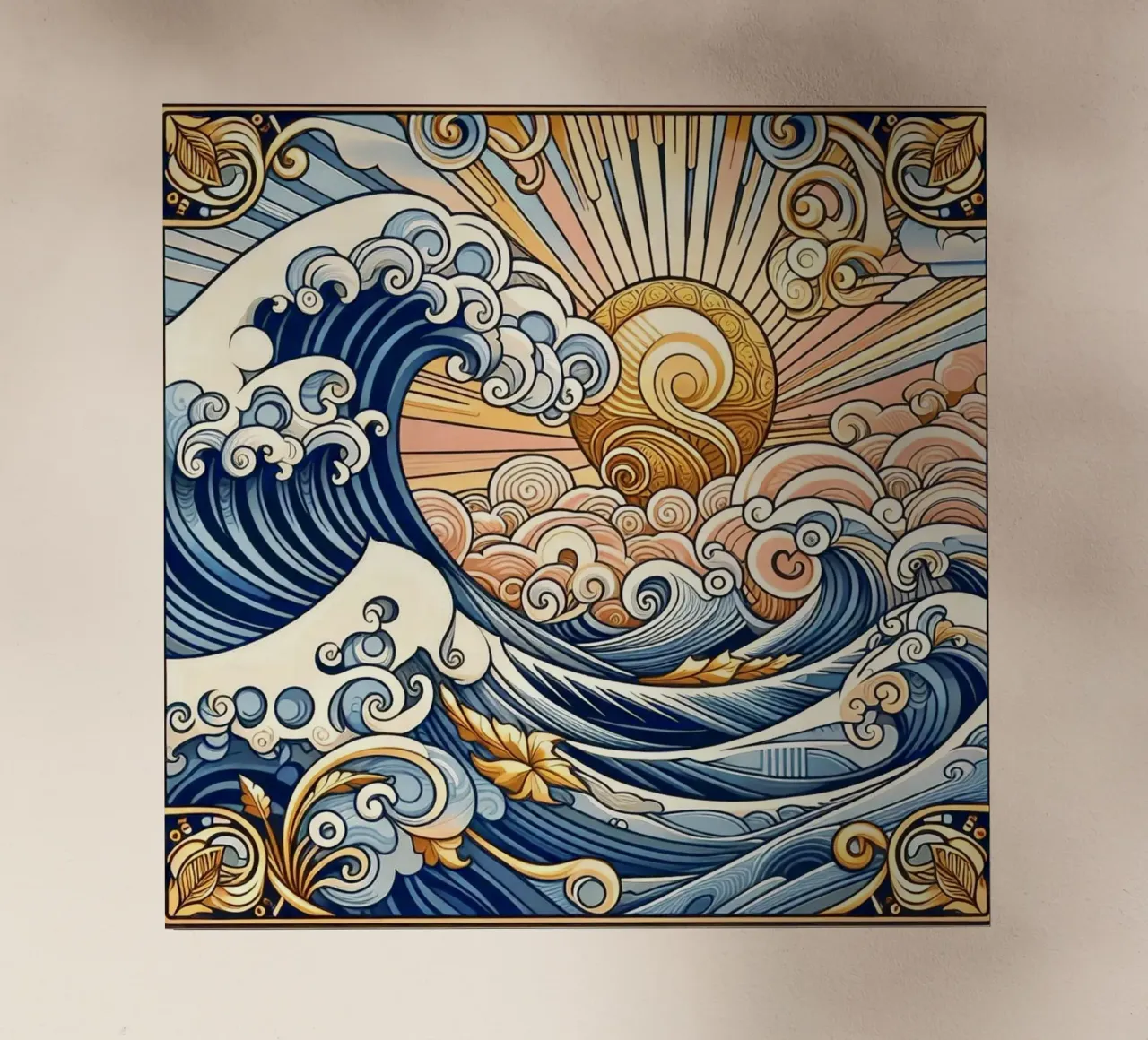 Onde alte pellicola backlit da Art-Nouveau-Dsg