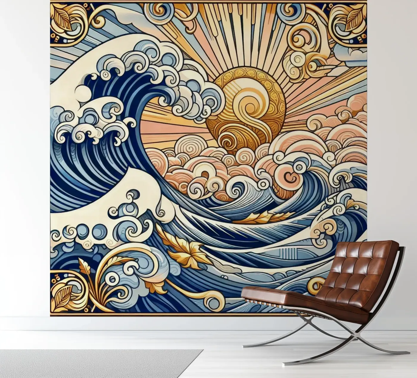 High waves Fototapete von Art-Nouveau-Dsg