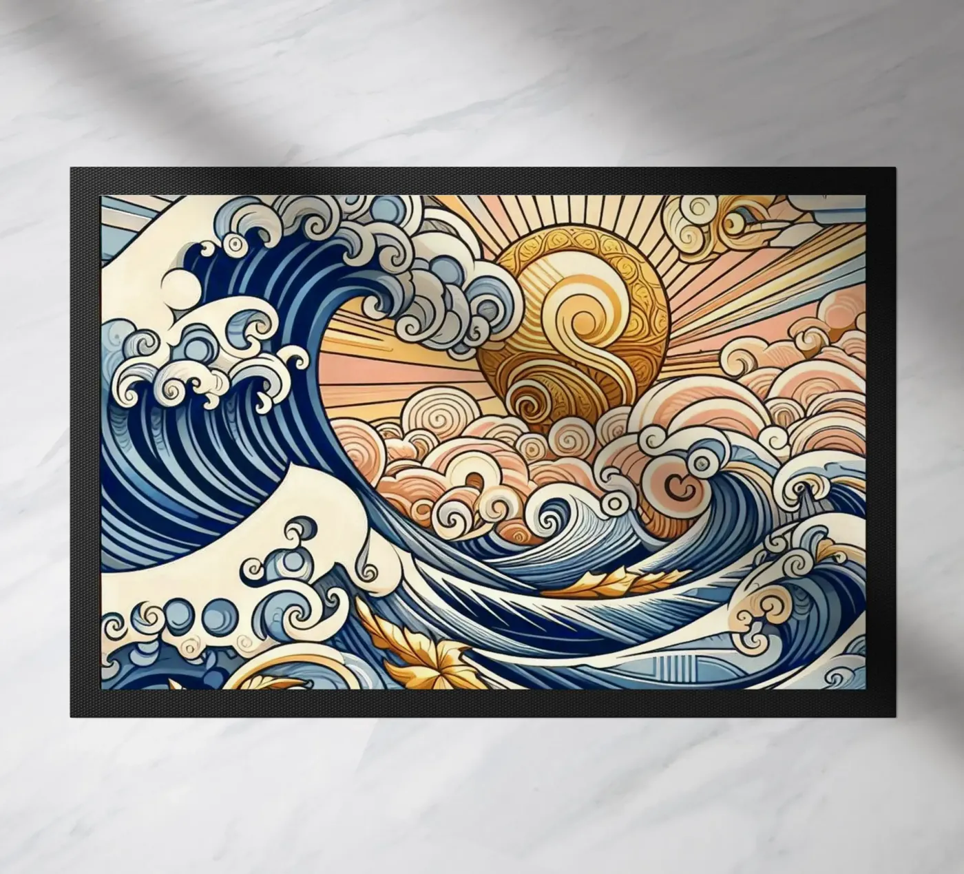 High waves zerbino da Art-Nouveau-Dsg