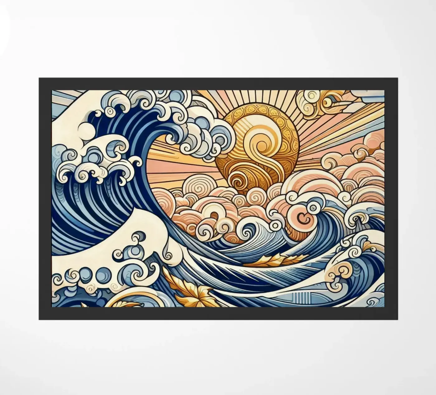 High waves zerbino da Art-Nouveau-Dsg