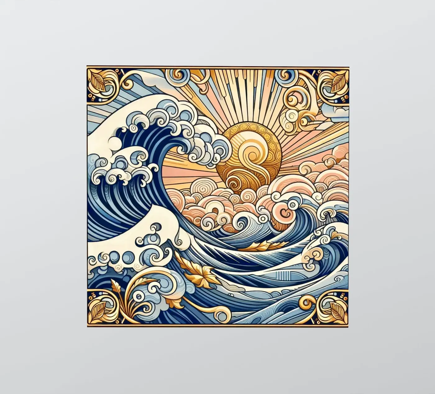 High waves sticker by Art-Nouveau-Dsg