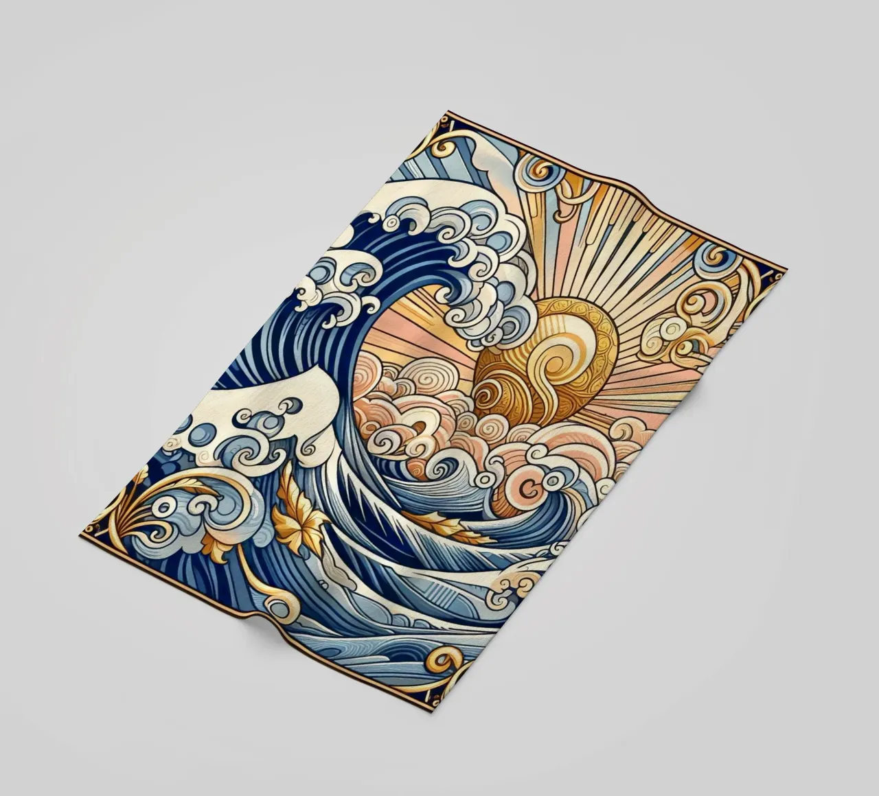High waves strandhanddoek van Art-Nouveau-Dsg
