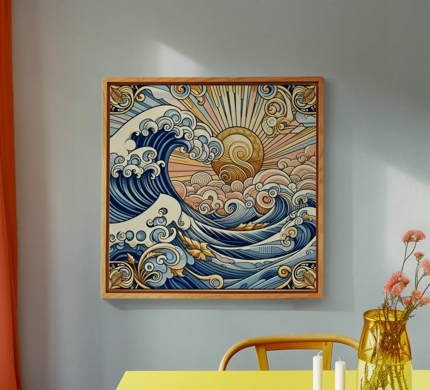 High waves plexiglass da Art-Nouveau-Dsg