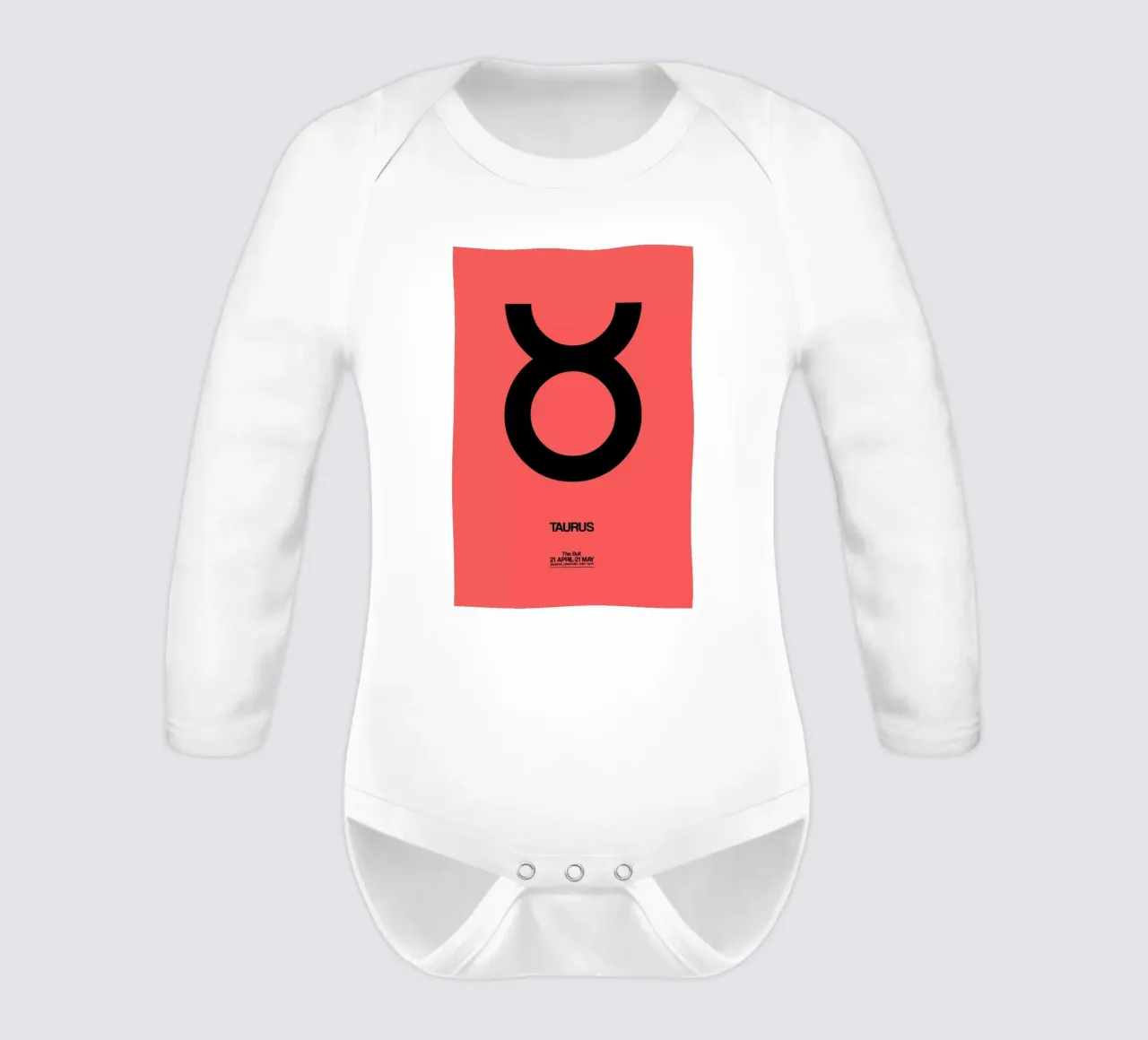 Taurus Zodiac Sign Black body neonato maniche lunghe da Naxart