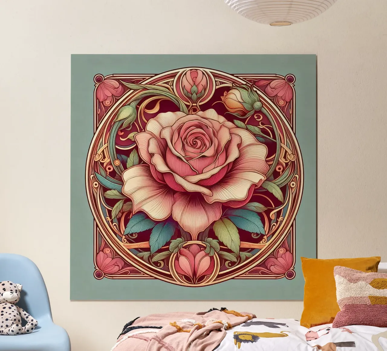 Rose Ornament carta hahnemühle da Art-Nouveau-Dsg