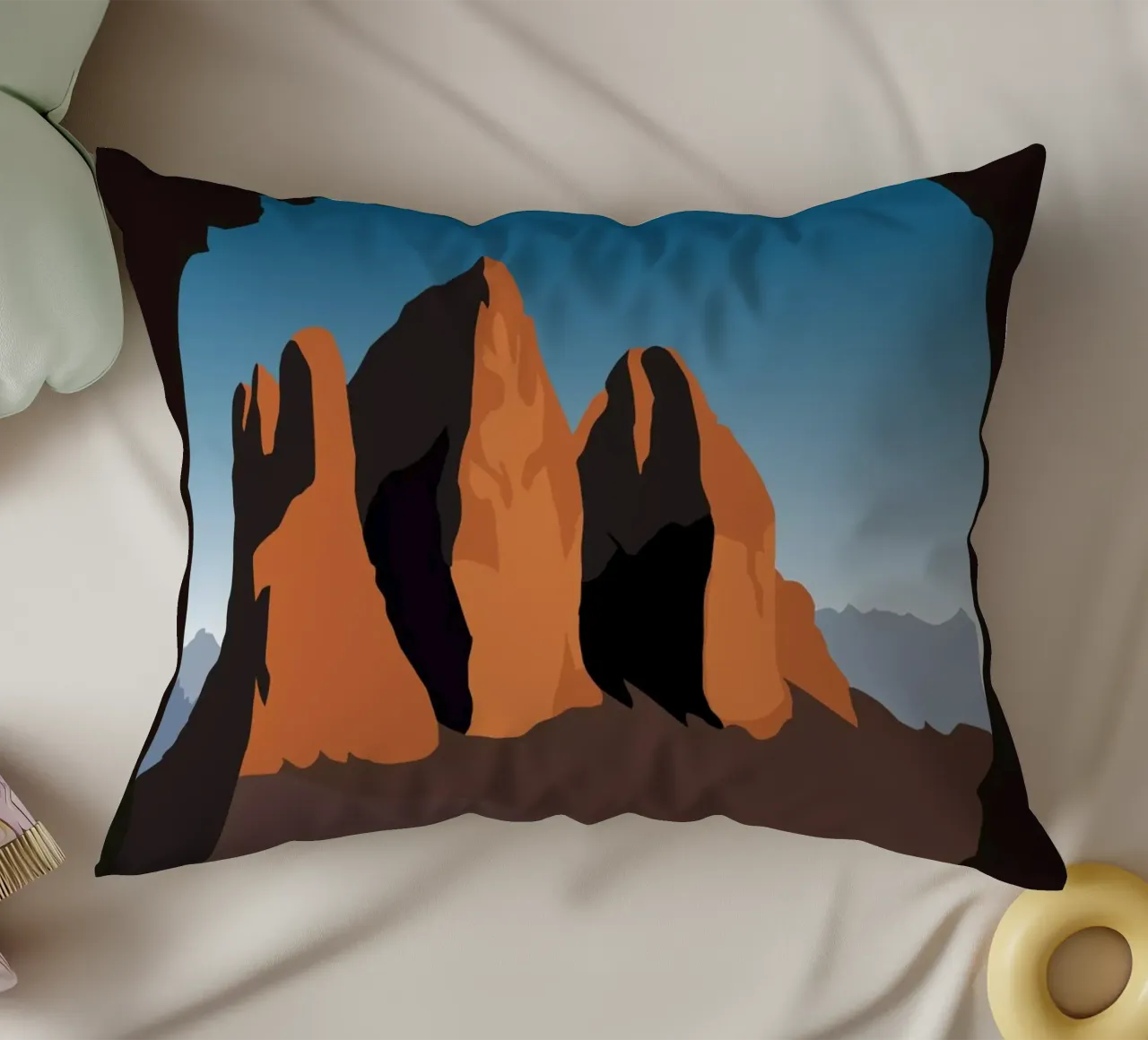 Tre Cime di Lavaredo cuscino da minimalist designs