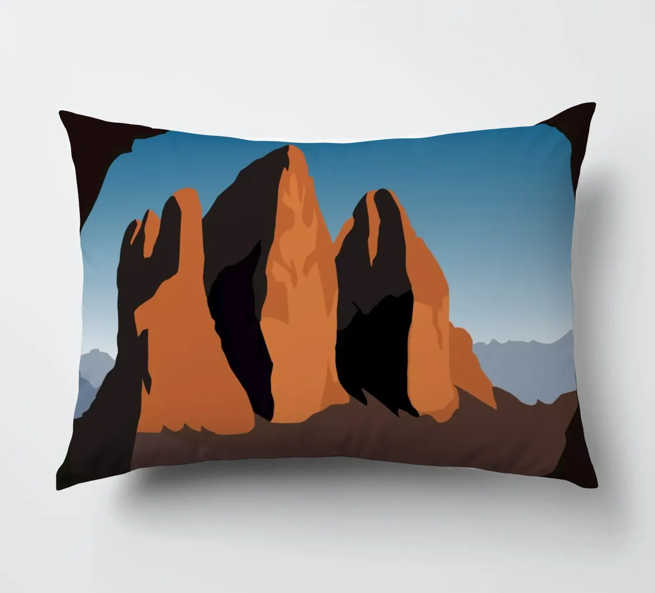 Tre Cime di Lavaredo cuscino da minimalist designs