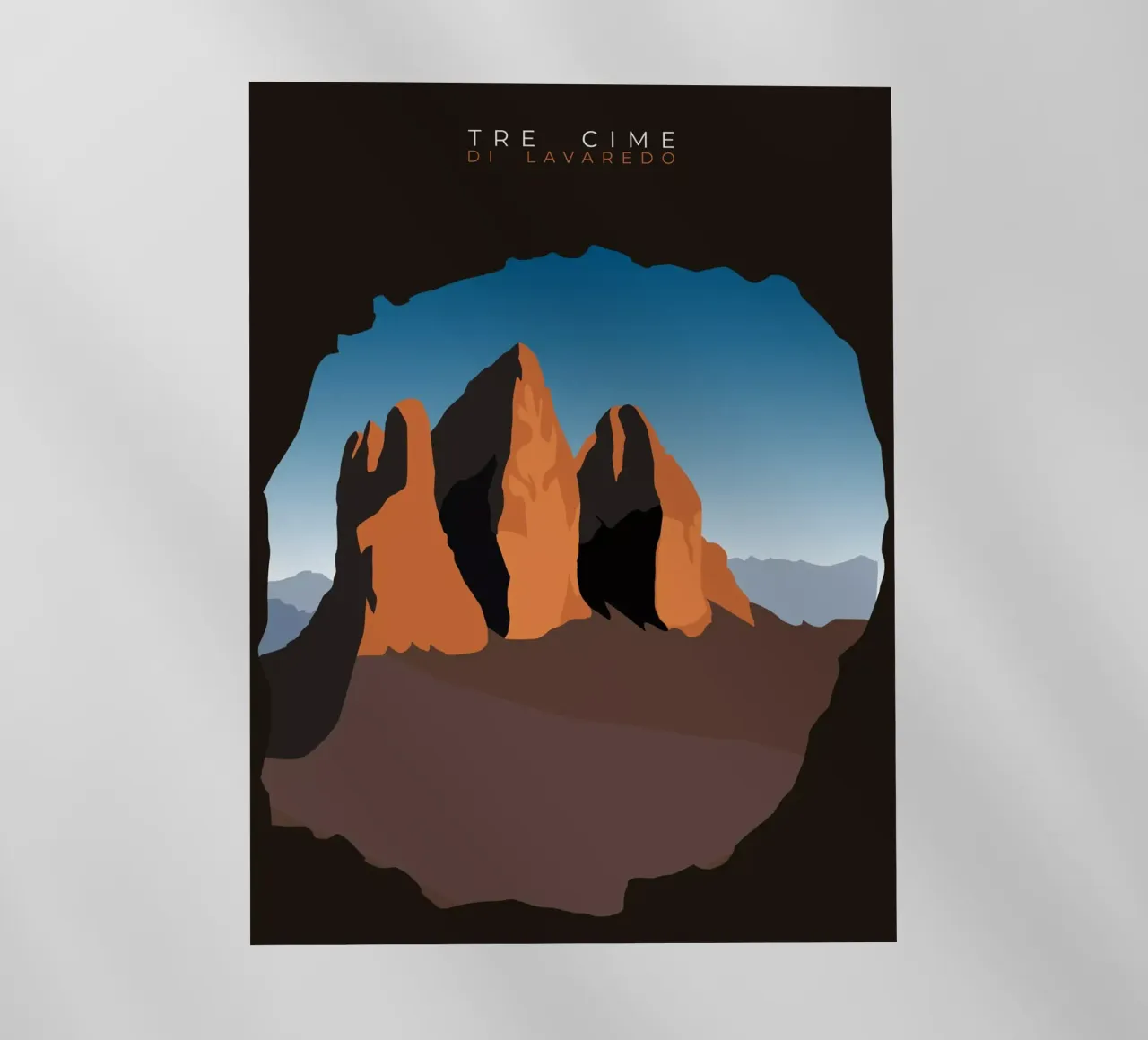 Tre Cime di Lavaredo pellicola backlit da minimalist designs