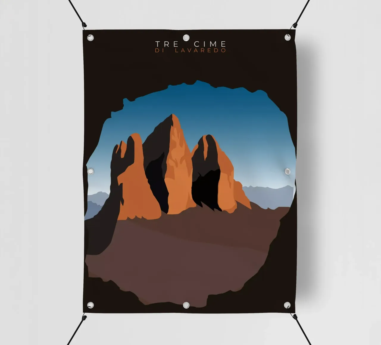 Tre Cime di Lavaredo telo in pvc da minimalist designs
