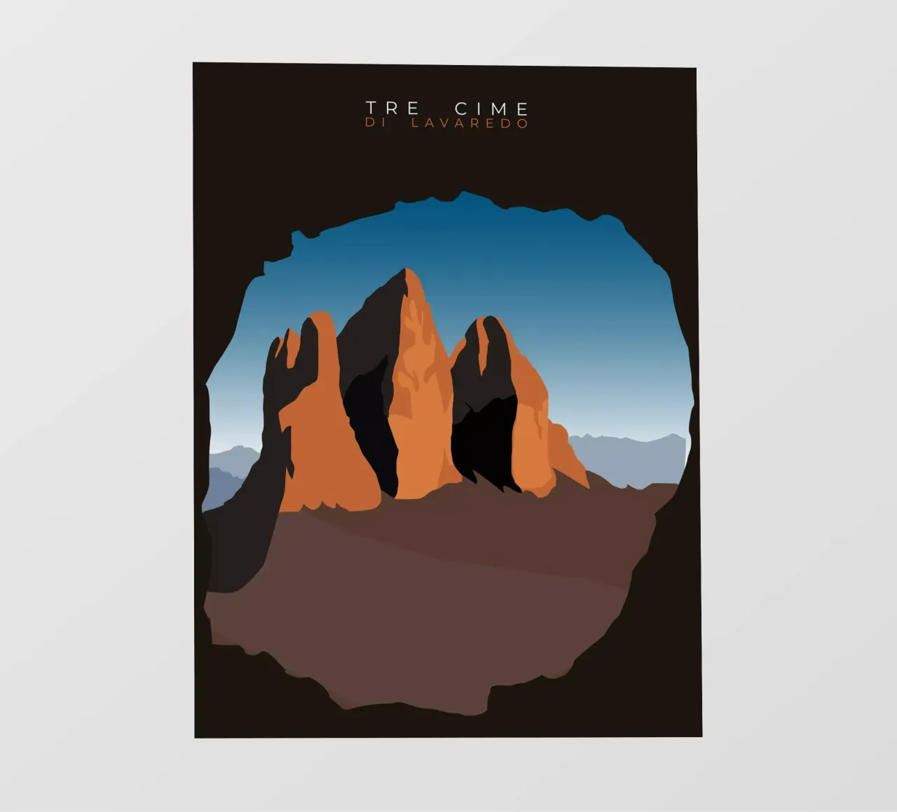 Tre Cime di Lavaredo telo in pvc da minimalist designs