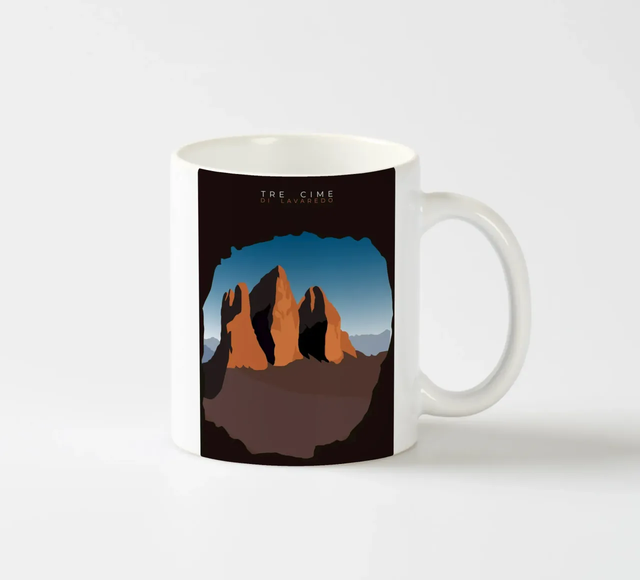Tre Cime di Lavaredo tazza in ceramica da minimalist designs