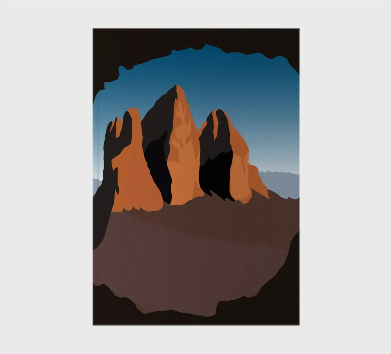 Tre Cime di Lavaredo notebook by minimalist designs