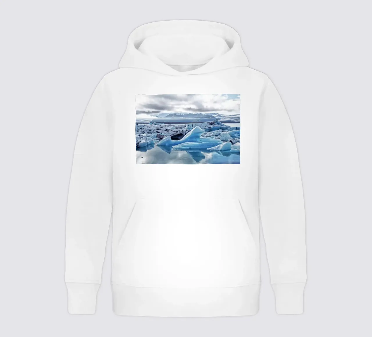Jökulsárlón Glacier Lagoon kids hoodie by Fjöllart