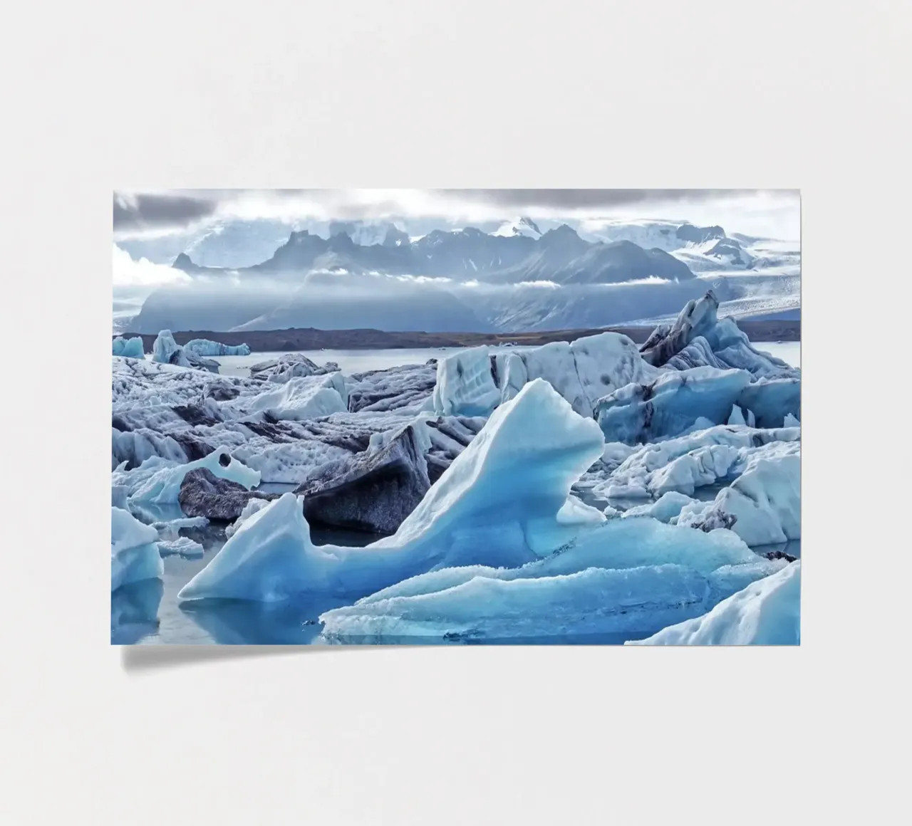 Jökulsárlón Glacier Lagoon sticker sheet by Fjöllart