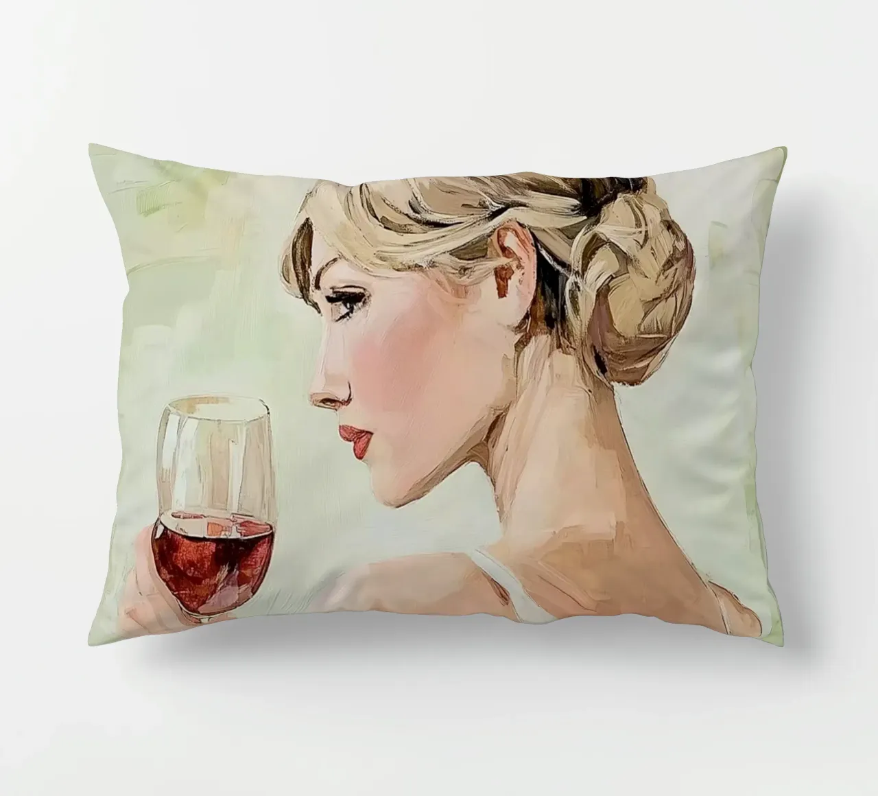 Vino e femminilità cuscino da Carinaprint