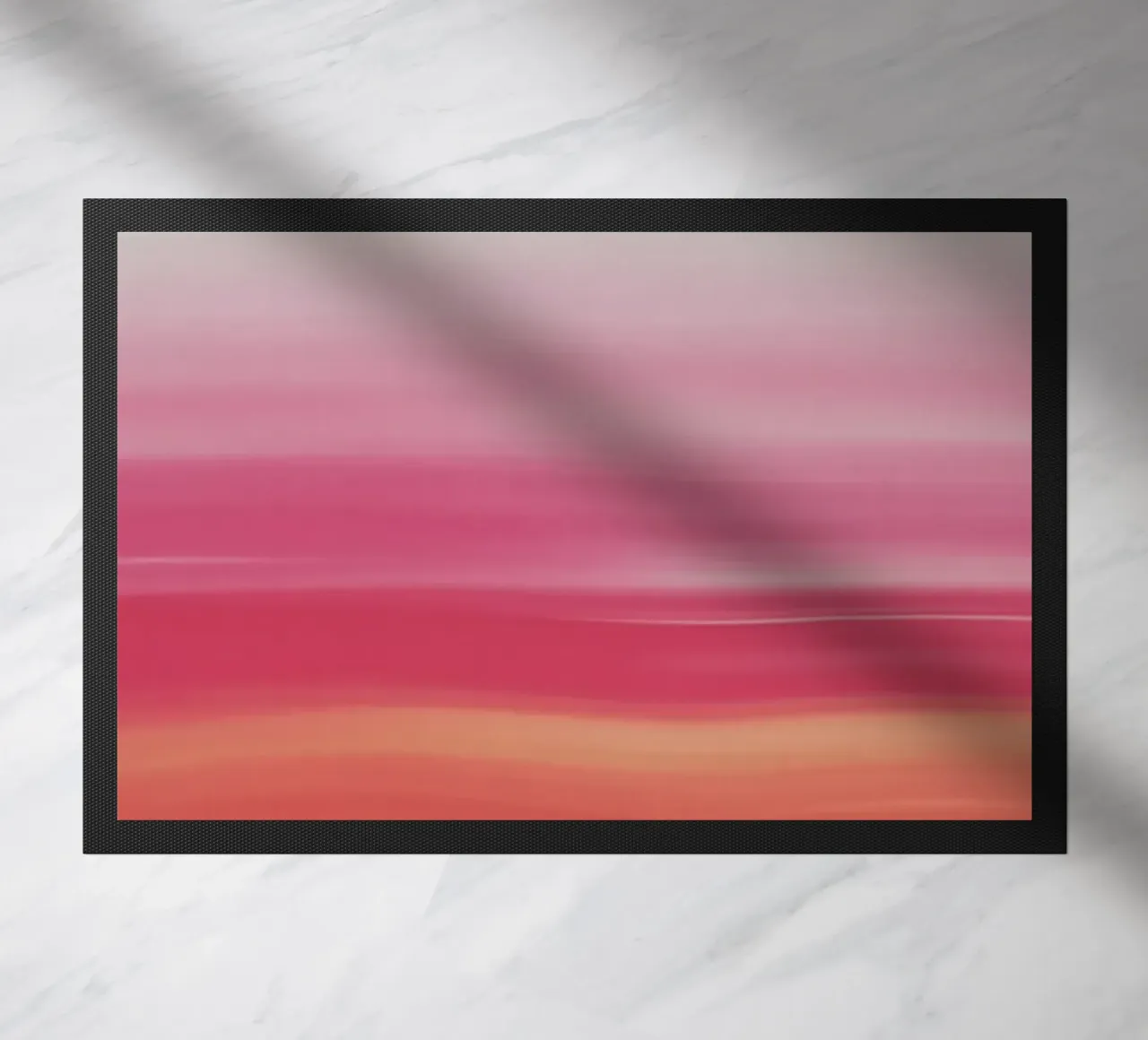 Pink horizontal gradient doormat by MORINA FLAW