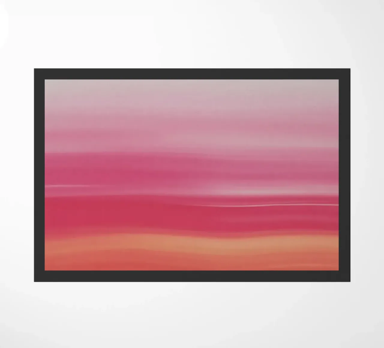 Pink horizontal gradient doormat by MORINA FLAW