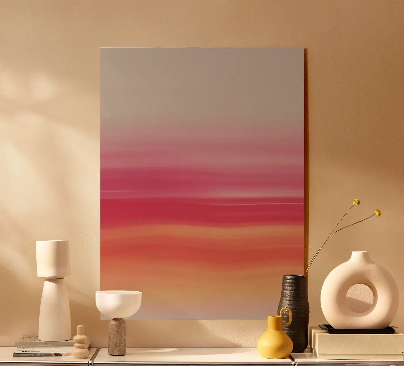 Pink horizontal gradient acryl van MORINA FLAW