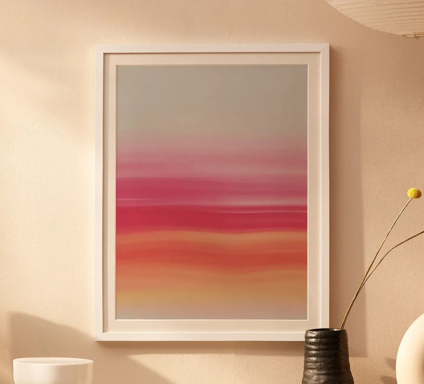 Pink horizontal gradient poster by MORINA FLAW