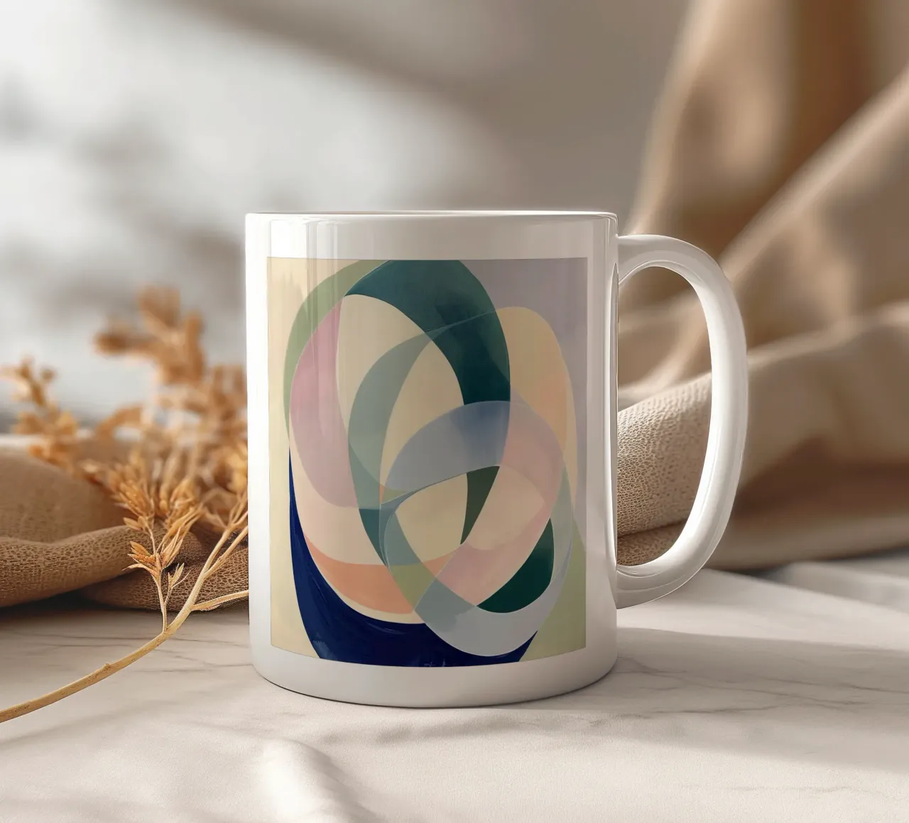 Interwoven Forms ceramic mug by softsoul