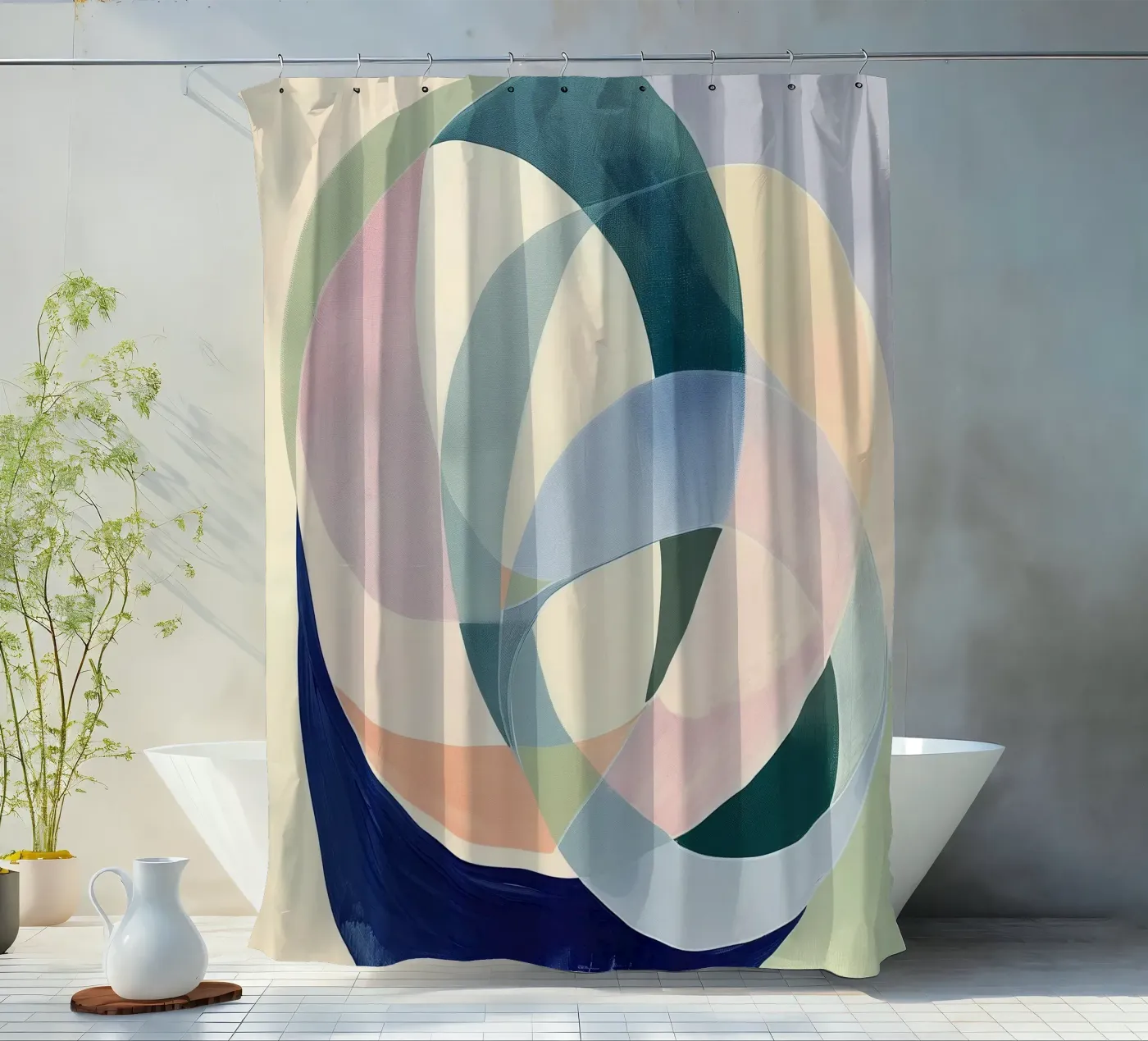 Interwoven Forms Duschvorhang von softsoul