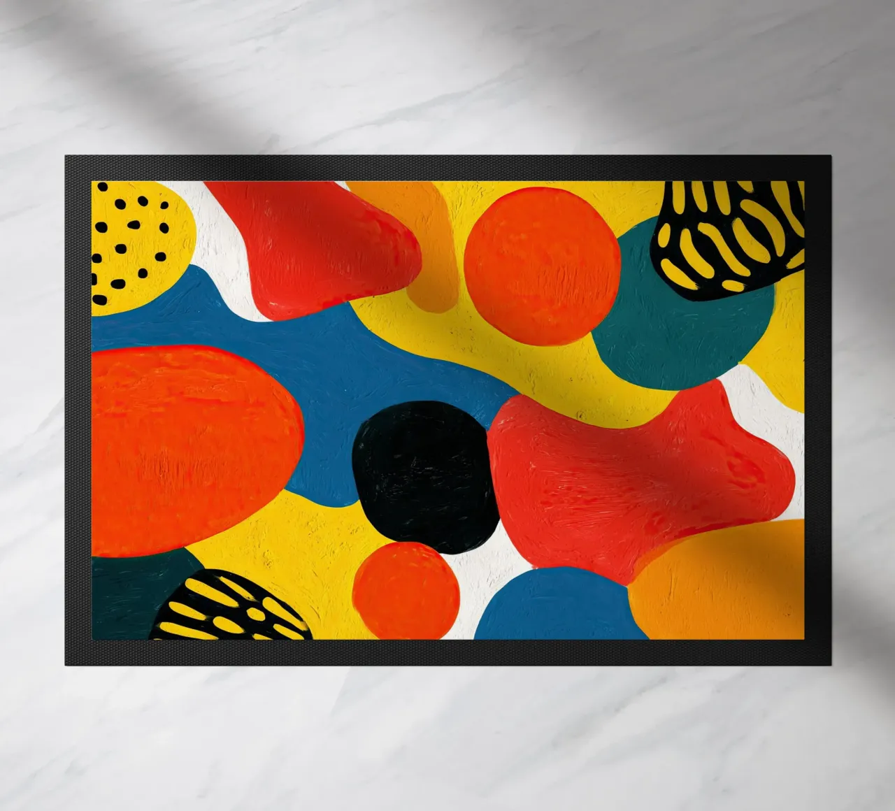 Dancing Shapes doormat by Sienna Atelier