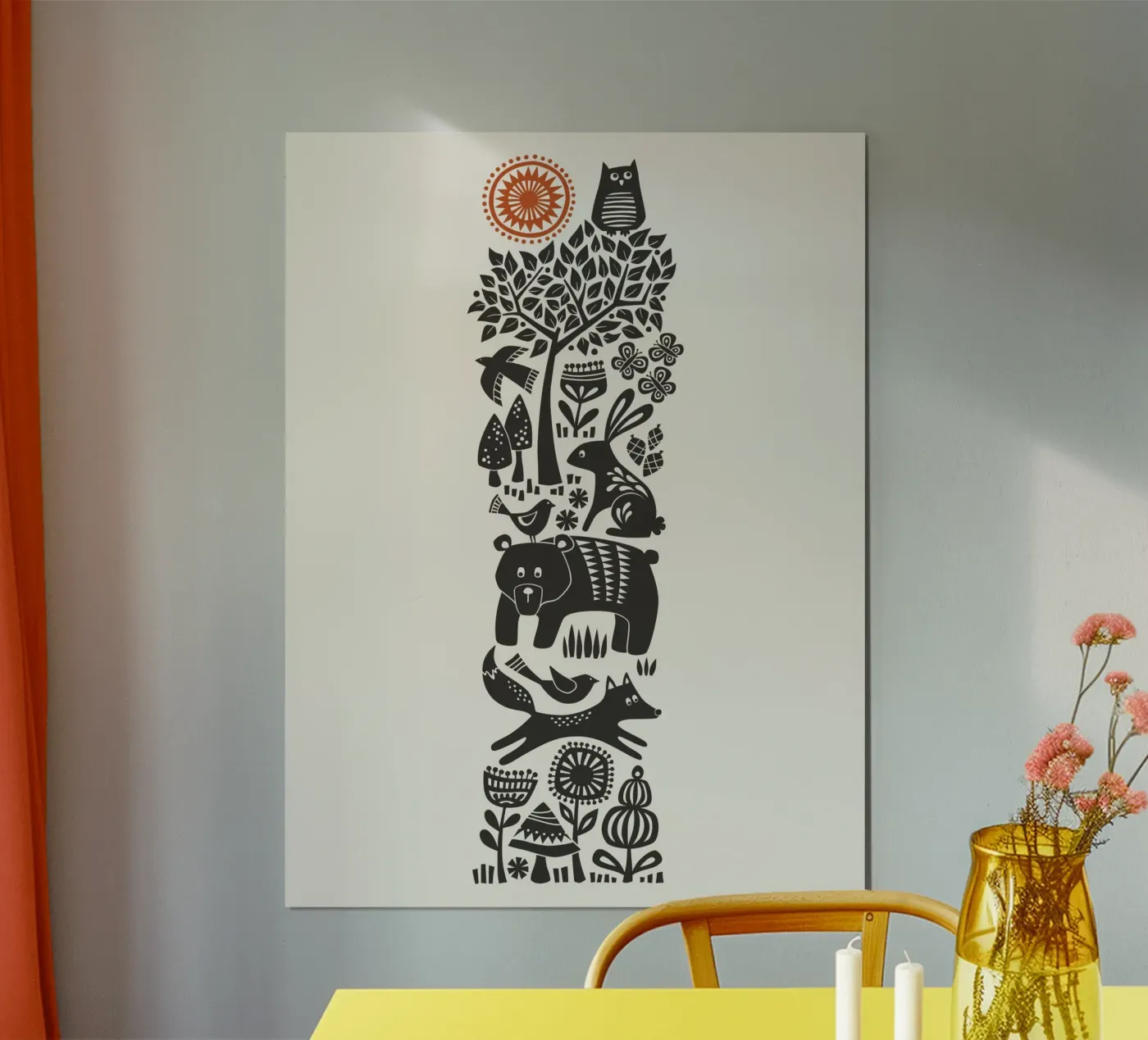 Vertical Forest poster by Anequ Studio