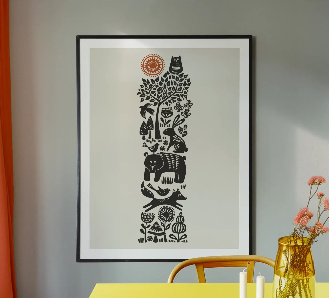 Vertical Forest poster by Anequ Studio