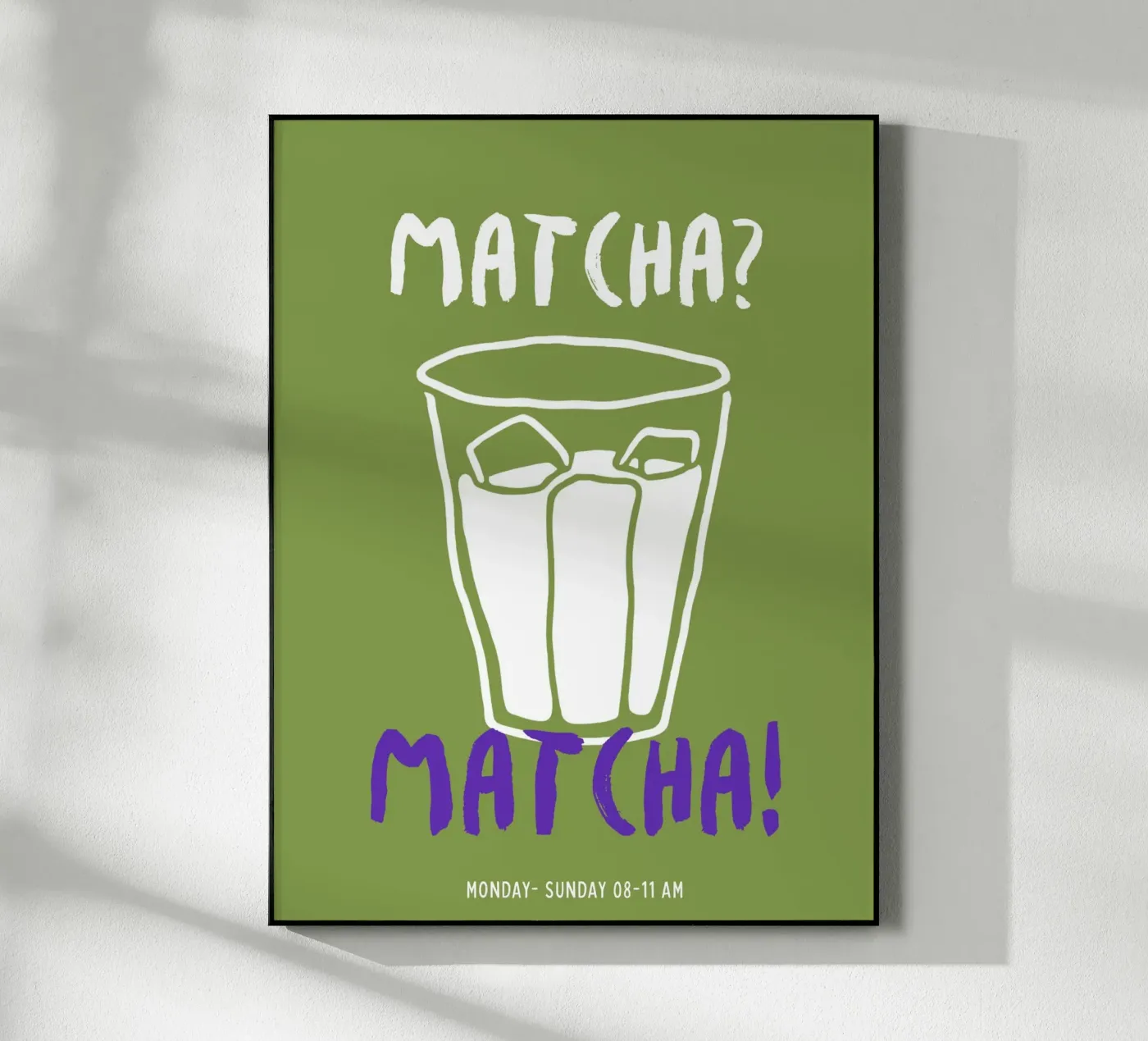 Matcha? Matcha! Acryl-Glas von Nordic Stories Studio